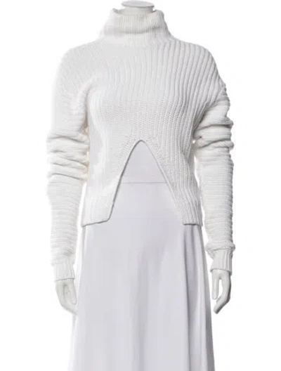Pre-owned Rta Turtleneck Sweater In White
