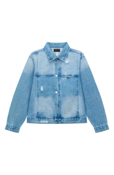 Rta Valentiano Boxy Denim Jacket In Blue