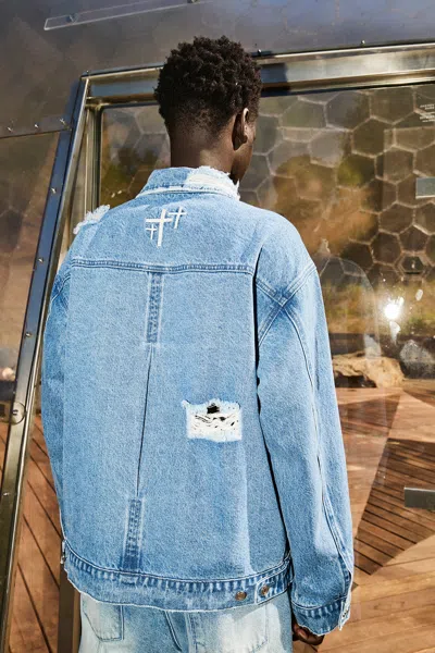 Rta Valentiano Denim Jacket In Blue