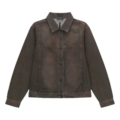 Pre-owned Rta Valentiano Denim Jacket 'mocha Drift' | Brown | Men's Size Xl