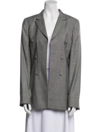 Pre-owned Rta Virgin Wool Blazer In Gray