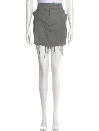 Pre-owned Rta Virgin Wool Mini Skirt In Black