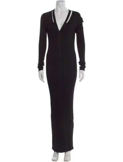 Pre-owned Rta V-neck Long Dress W/ Tags In Black