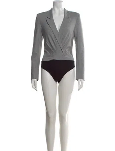 Pre-owned Rta V-neck Long Sleeve Bodysuit W/ Tags In Multi