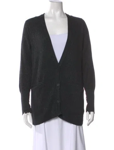 Pre-owned Rta V-neck Long Sleeve Top In Gray