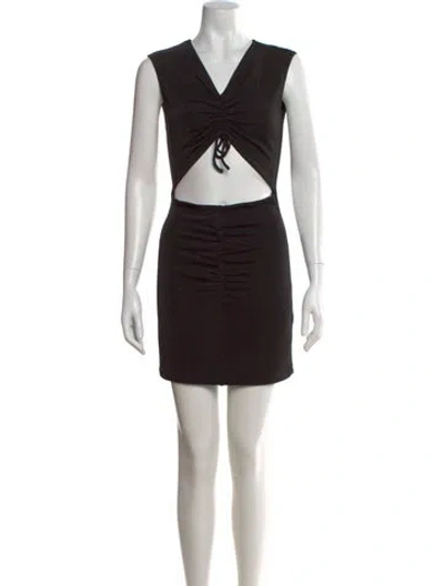 Pre-owned Rta V-neck Mini Dress W/ Tags In Black
