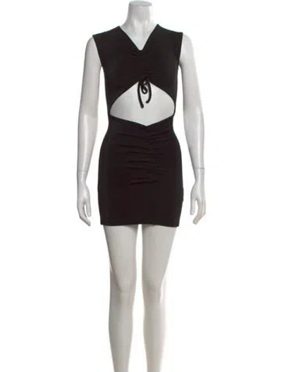 Pre-owned Rta V-neck Mini Dress W/ Tags In Black