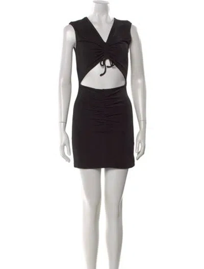 Pre-owned Rta V-neck Mini Dress W/ Tags In Black