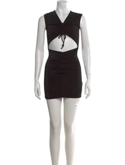 Pre-owned Rta V-neck Mini Dress W/ Tags In Black