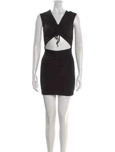 Pre-owned Rta V-neck Mini Dress W/ Tags In Black