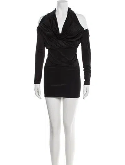 Pre-owned Rta V-neck Mini Dress W/ Tags In Black