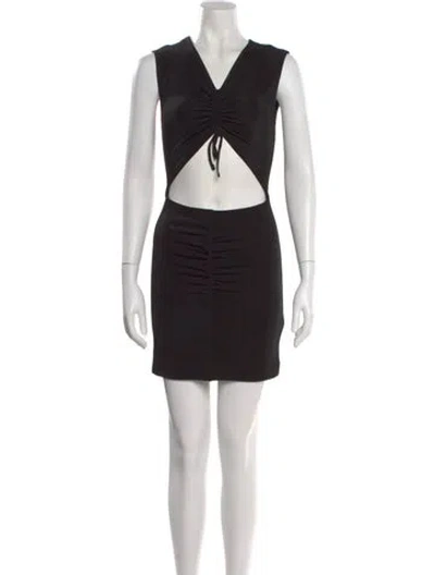 Pre-owned Rta V-neck Mini Dress W/ Tags In Black