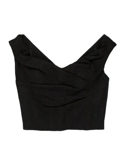 Pre-owned Rta V-neck Sleeveless Crop Top W/ Tags In Black