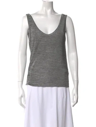 Pre-owned Rta V-neck Sleeveless Top In Metallic