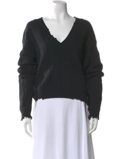 Pre-owned Rta V-neck Sweater In Black
