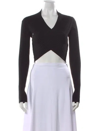 Pre-owned Rta V-neck Sweater In Black