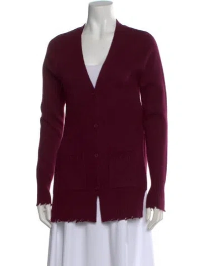 Pre-owned Rta V-neck Sweater In Burgundy