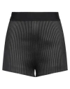 Rta Woman Shorts & Bermuda Shorts Black Size M Cow Leather, Lambskin In Black