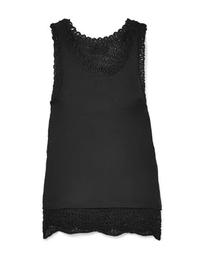 Rta Woman Top Black Size Xs Viscose, Acrylic, Nylon