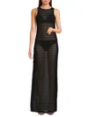 Rta Women's Embroidered Maxi Dress In Black