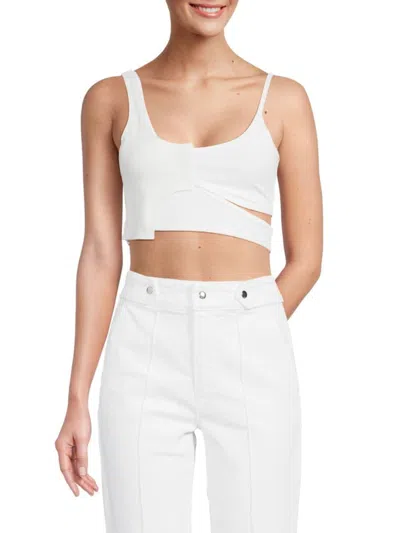 Rta Women's Inacio Cutout Crop Tank Top In White