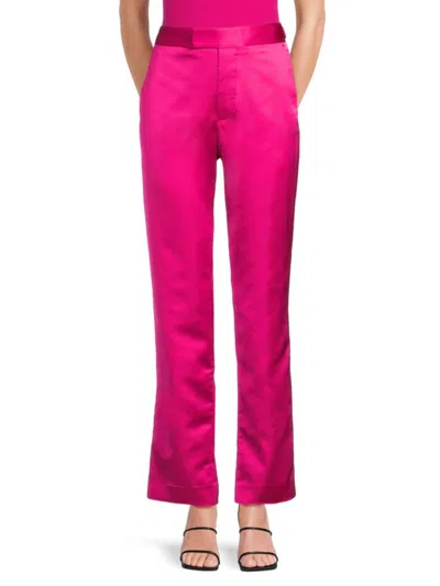 Rta Women's Maren Satin Trousers In Pink