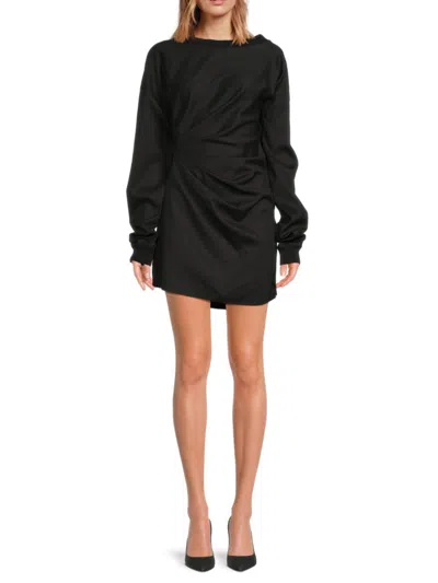 Rta Women's Ruched Minidress In Black