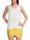Rta Women's Twisted Cutout Cupro Top In White