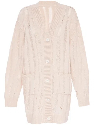 Rta Wool-cashmere Blend Long Cardigan In Neutrals