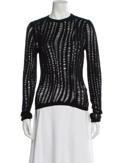 Pre-owned Rta Wool Crew Neck Sweater In Black
