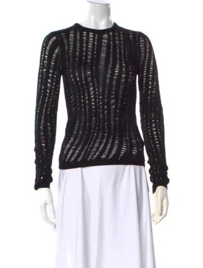 Pre-owned Rta Wool Crew Neck Sweater In Black