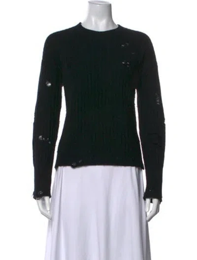 Pre-owned Rta Wool Crew Neck Sweater In Black