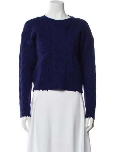 Pre-owned Rta Wool Crew Neck Sweater In Blue