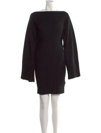Pre-owned Rta Wool Mini Dress In Black