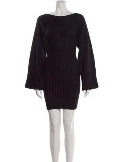 Pre-owned Rta Wool Mini Dress W/ Tags In Black