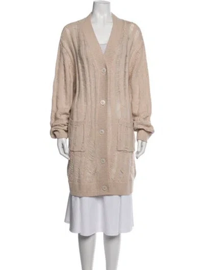 Pre-owned Rta Wool V-neck Sweater In Neutrals