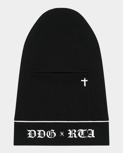 Rta X Ddg Men's Jay Ribbed Balaclava In Black