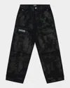 Rta X Ddg Men's Wylie Cargo Pants In Black Wax