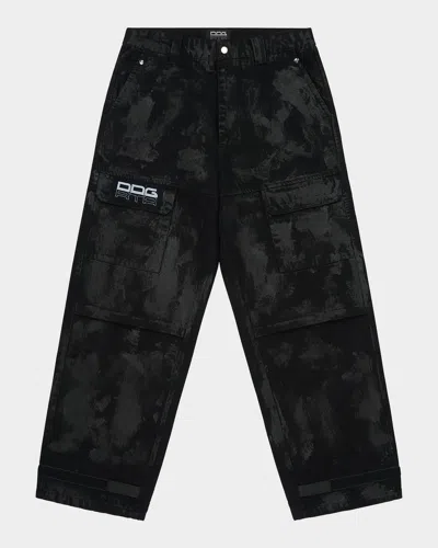 Rta X Ddg Men's Wylie Cargo Pants In Black Wax