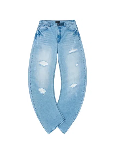 Rta Xander Barrel-leg Jeans In Blue