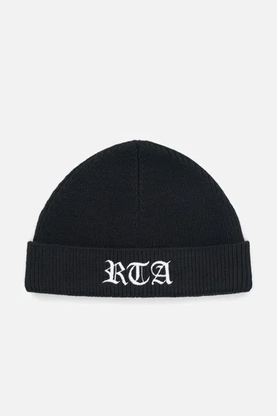 Rta Zion Beanie In Black Old English Cross