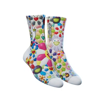 Pre-owned Rtfkt Clonex Murakami Drip Socksin White
