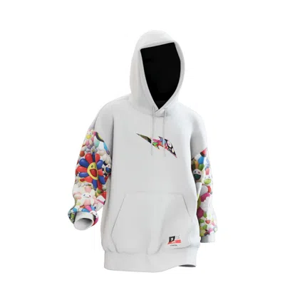 Pre-owned Rtfkt Men's  Clonex Murakami Drip Hoodiein White