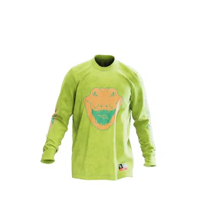 Pre-owned Rtfkt Men's  Clonex Reptile Long Sleeve T-shirt In Lime