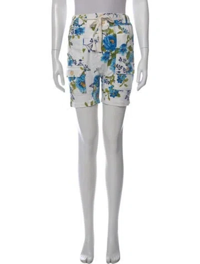 Pre-owned Rth Floral Print Mini Shorts In Multi