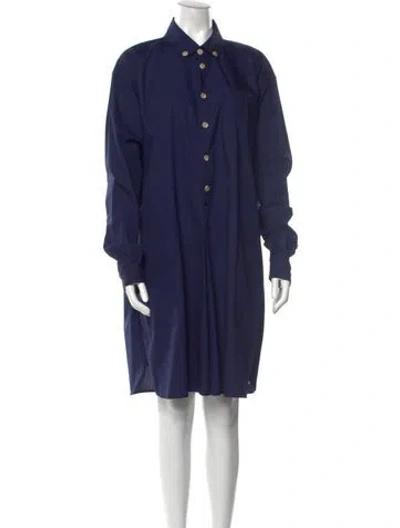 Pre-owned Rth Knee-length Dress In Blue