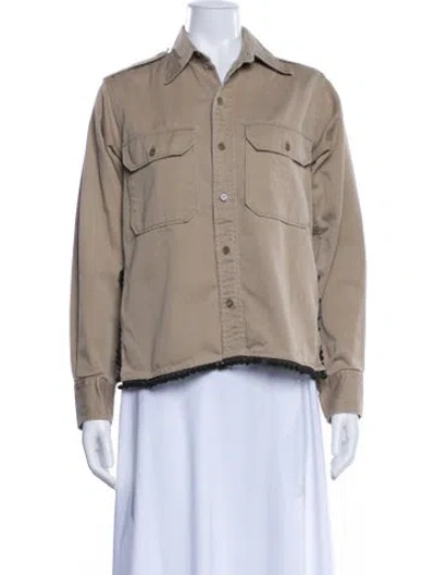 Pre-owned Rth Utility Jacket In Neutral
