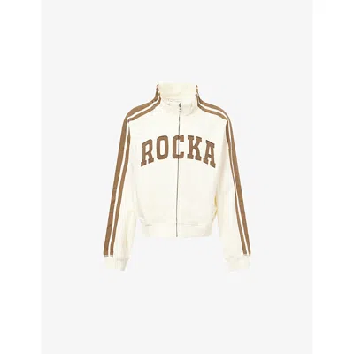 Ru & Rocka Womens Cream City Stripe Cotton Jacket In Neutral