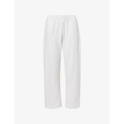 Ru & Rocka Womens Travel Straight-leg Cotton-jersey Jogging Bottoms Grey Xxs