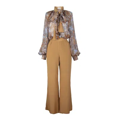 Rua & Rua Silk Shirt And Pants Set Multicolour